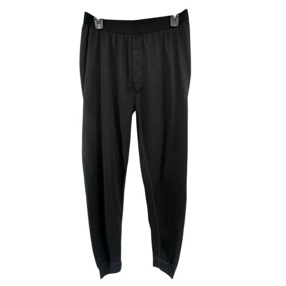 Marshall Racing Men’s Black Waffle Knit Pull-On Thermal Jogger Pants Size Large - Picture 1 of 9
